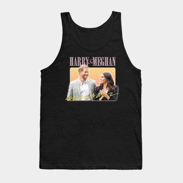 Harry & Meghan Retro Aesthetic Tank Top by DankFutura